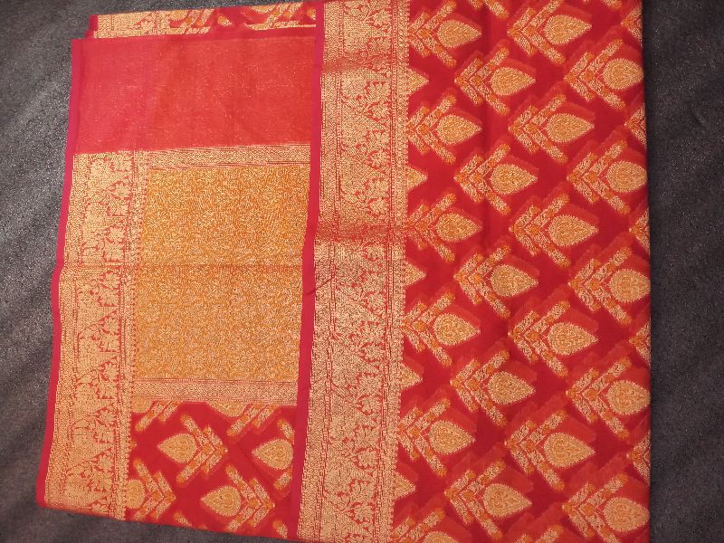 Chanderi Silk Fqncy cotton saree, for Easy Wash, Saree Length : 6.5 Meter
