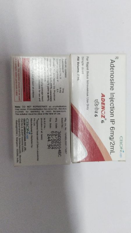 ADENOZ 6 (Adenosine), for COMMERCIAL, Form : INJECTION at Rs 350 / VIAL ...