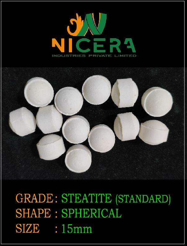 Round 15mm Standard Steatite Grinding Media, for Industry, Feature : Best Quality, Prefect Shape