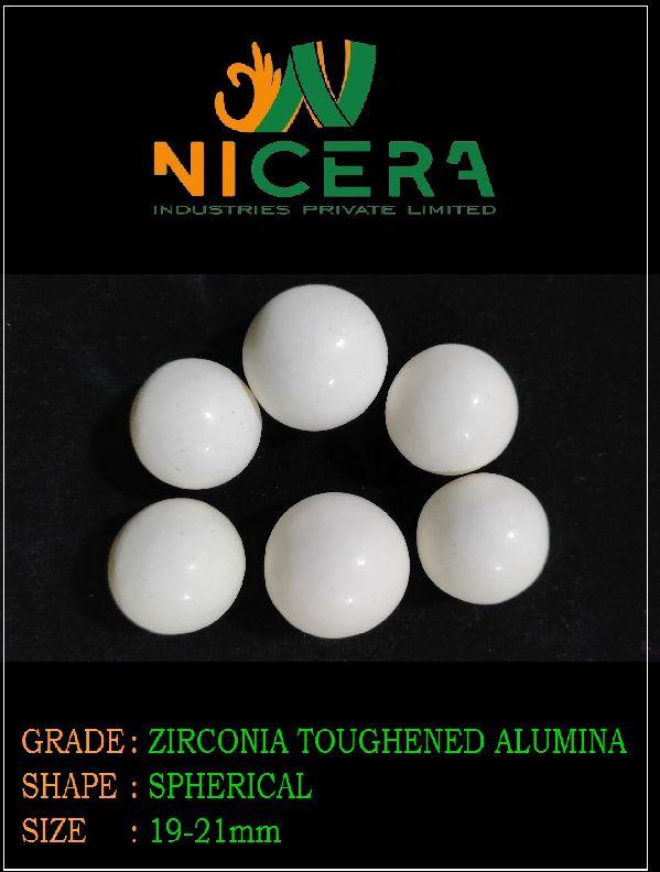 Round 19-21mm Zirconia Toughened Alumina Media, for Industry, Feature : Best Quality, Prefect Shape