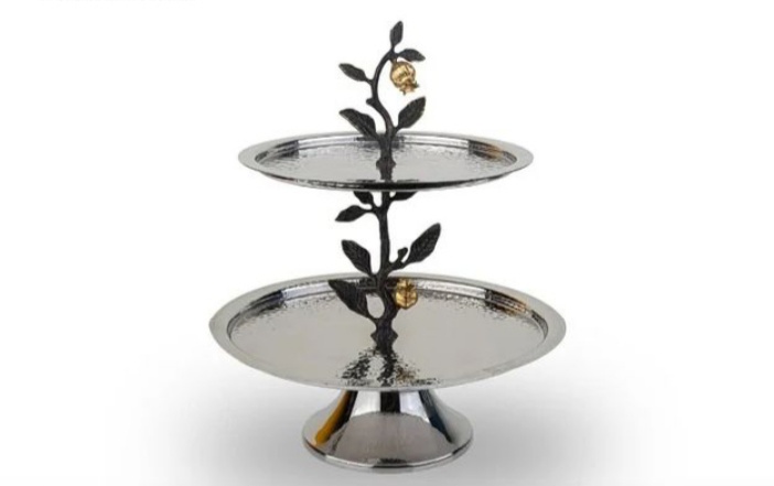 Gol Steel Polished cake stand, for Restaurant, Hotel, Bar, Feature : Life time