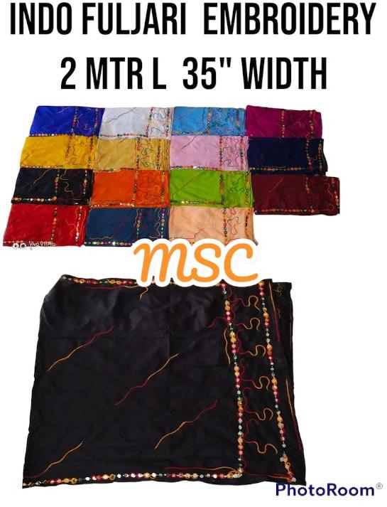 Polyester embroidered dupatta, Packaging Size : 10 Pieces Set