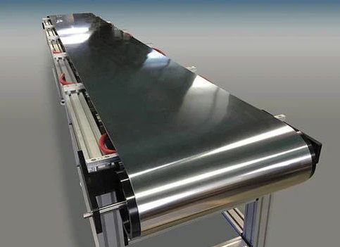 Polished Stainless Steel Belt Conveyor, Specialities : Vibration Free, Unbreakable, Scratch Proof, Long Life