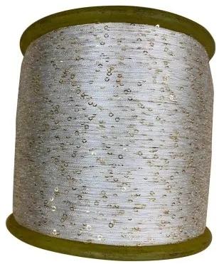 Cotton White Sequin Yarn, For Textile Industry, Packaging Type : Roll