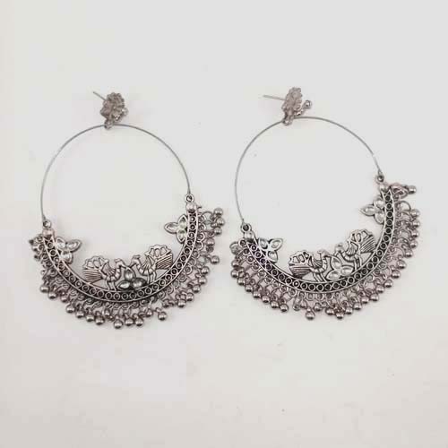 Oxidised Earrings - Round (big), For New, Style : Modern