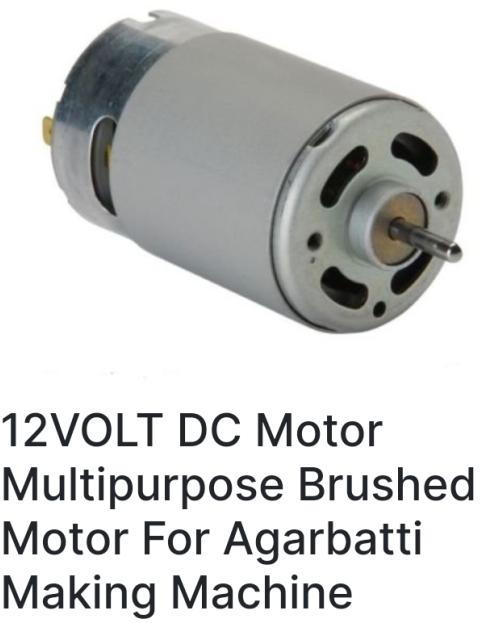 50 gm. Electric Mild Stone Agarbatti Machine DC Motor, Voltage : 12 v