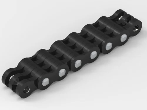 Polished Iron Triple Strand Roller Chain