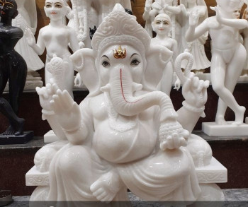 Marble Ganesh Statue, for Home, Office, Shop