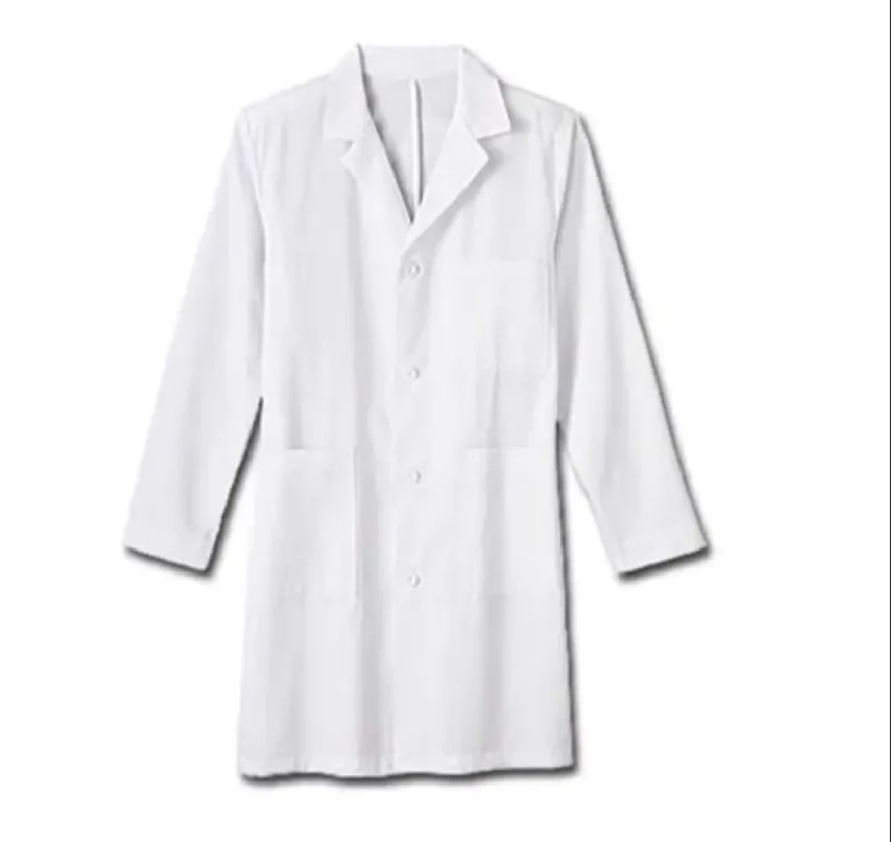 Cotton School Lab Coat, Size Small, Medium, Large, XL, Sleeves Type