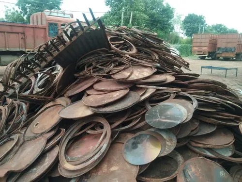 black mild steel solid metal shade scrap