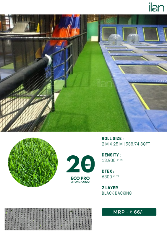 20 Mm Eco Pro Artificial Grass, Size Multisize, Feature Easily
