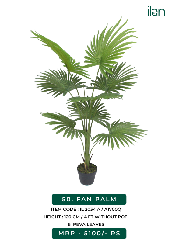 Fan Palm 2034 A Artificial Plants, Feature Easy Washable, Packaging