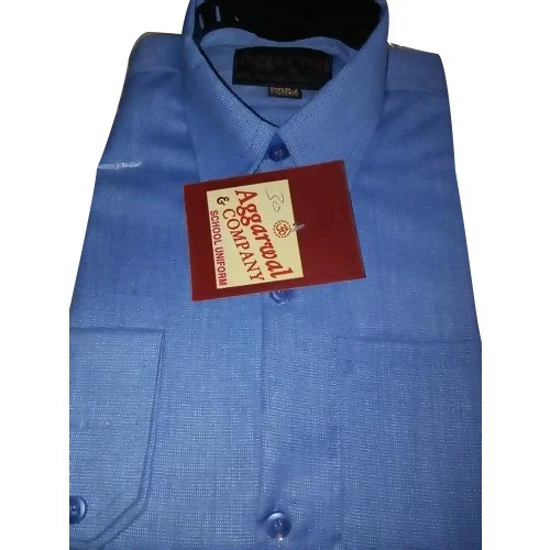 Cotton Blue School Uniform Shirt, Pattern : Plain at Rs 200 / Piece in ...