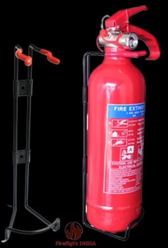 Mild Steel Fire Extinguisher Brackets, Color : Red, Black