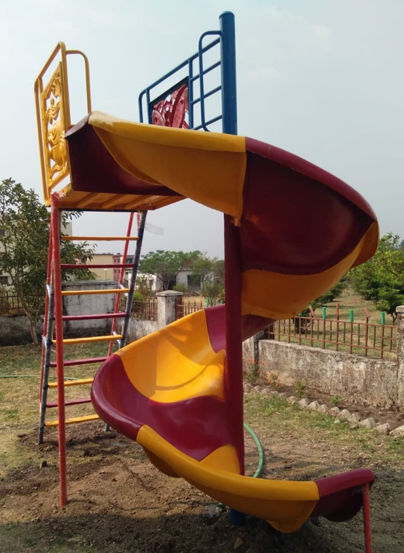 Frp Kp17 Spiral Slide Small, For Playground/garden, Feature Easy To