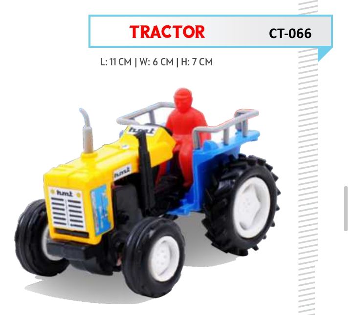Plastic Toy Tractor, Feature Fine Polishing, Good Quality, Moveable