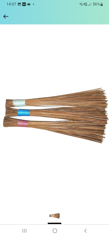 Brown Plain coconut broom stick, Pole Material : Plastic