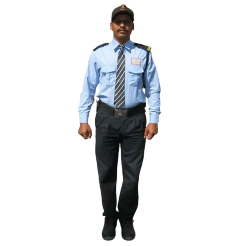 Full Sleeve Men Cotton Security Guard Uniform Size Small Medium