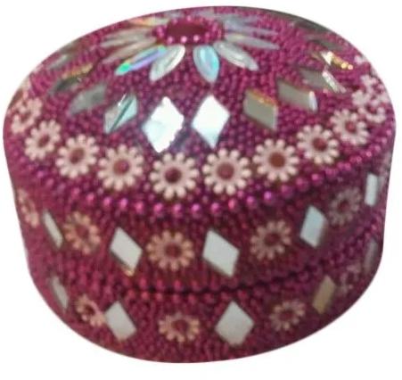 Decorative Kumkum Gift Box, Shape : Round