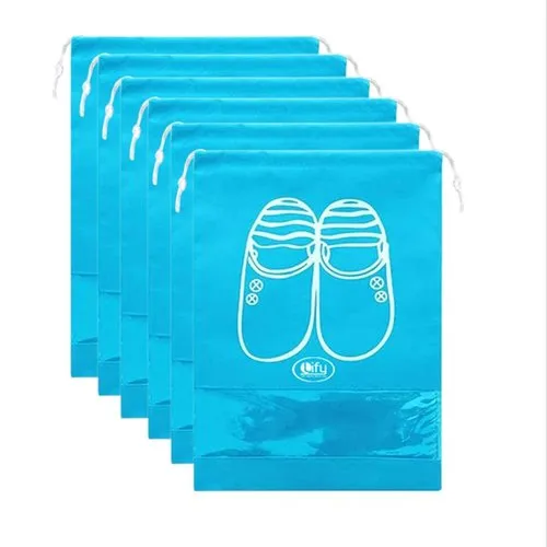 Blue Dinojames Non Woven Fabric Shoe Bag, for Promotional, Capacity