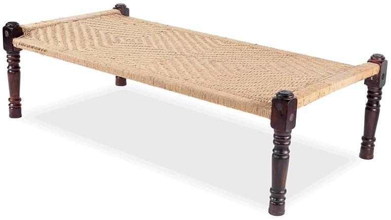 Rectangular Solid Wood Charpai, for Home, Features : Fine Finishing