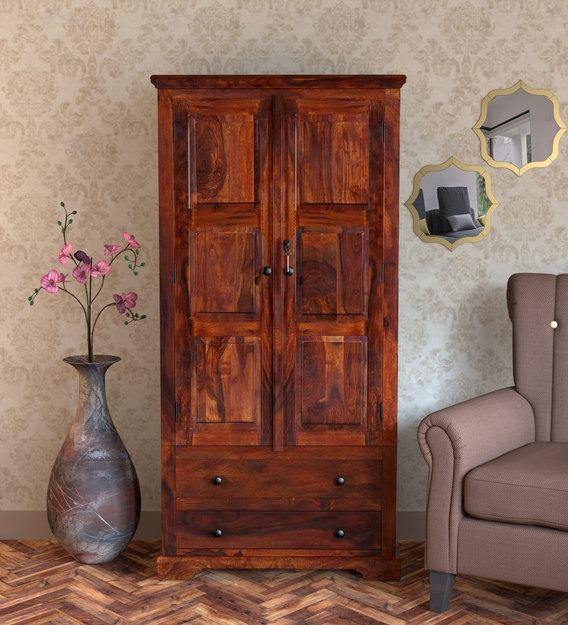 Wooden Solid Wood Wardrobe, for Home Use, Specialities Eco Friendly