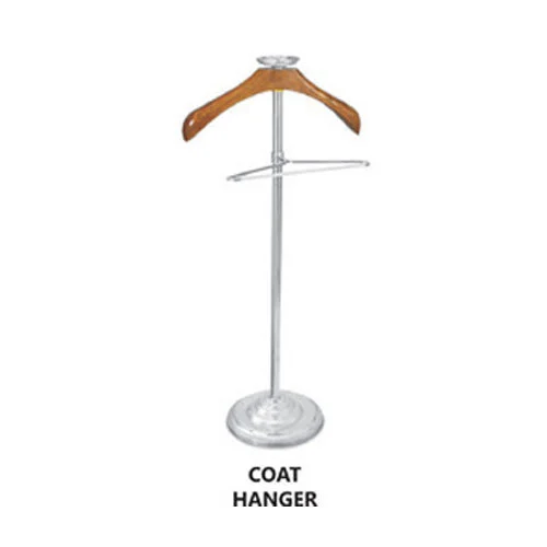 Stainless Steel Coat Hanger Stand, for Showroom, Color Silver, Brown