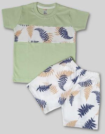 Funny Bear  100% Cotton Half Sleeves T-Shirt & Shorts Set for baby boy