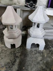 White China Stone Lamp Post