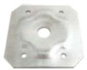Silver Metal Polished Reinforced Base Plate, for Construction Industry, Feature : High Strength