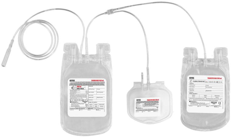 Double Blood Bag, Size : 350 / 400 / 450 / 500 ml