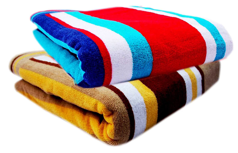 Mulit Colour Rectangle Velvet Terry Towel, for Home, Hotel, Bath, Beach ...