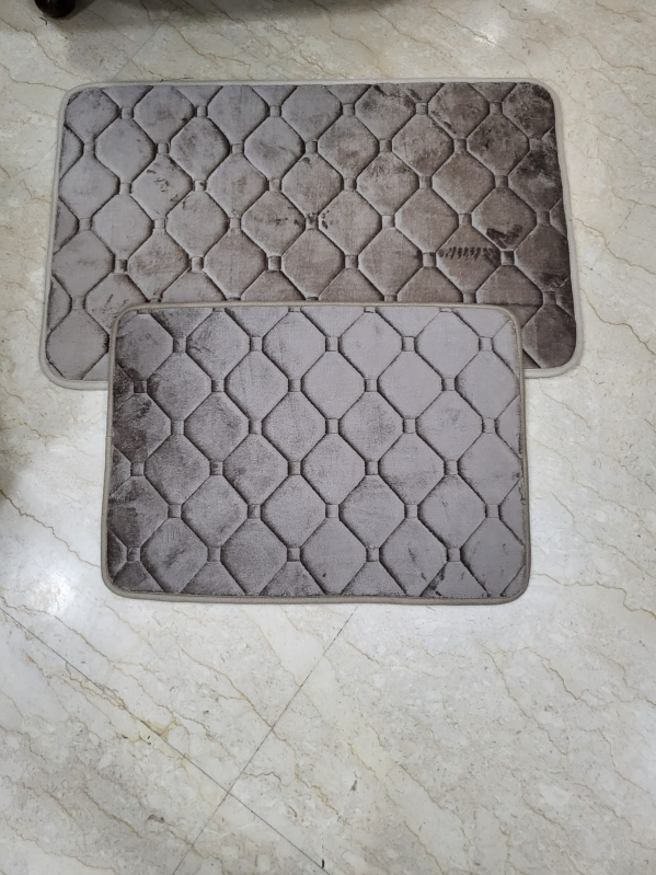 Multicolor Rectangular Memory Foam Muilticolor Bath Rugs, for Bathroom