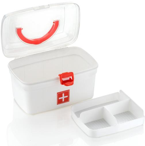 Plastic First Aid Medical Box, For Clinic, Home, Shape : Rectangular