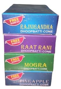 Cow Dung+ Kuppam Powder Bracing Dhoopbatti Cone, for Fragrance, Spiritual Use, Packaging Type : Paper Box