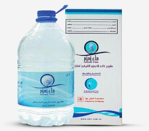 Antique Plastic ZamZam Water 5 Litre, for Drinking, Packaging Type : Bottle