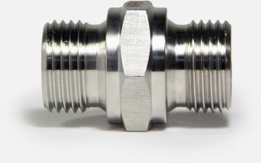 Silver Round Stainless Steel Hydraulic Hex Nipple, for Pipe Fittings, Certification : ISI Certified