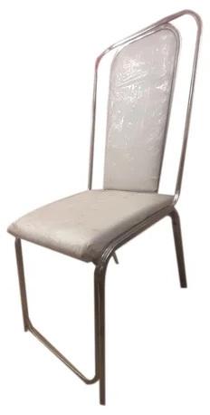 White Silver SS Banquet Chair, Pattern : Plain