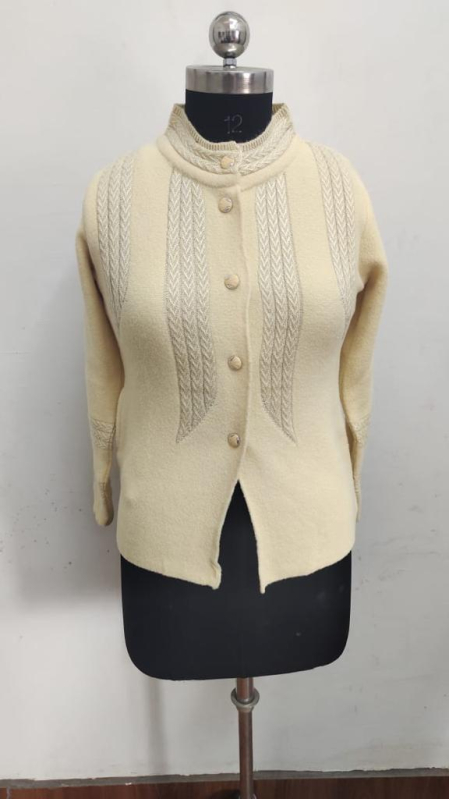 Plain Ladies Woolen Cardigan, Size : Standard