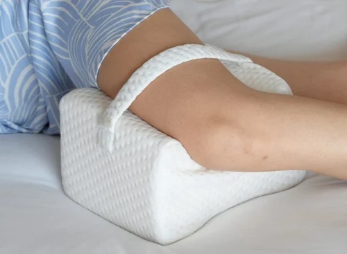High Density Foam Plain Knee Pillow, Color : White