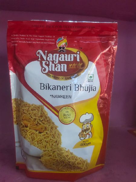 NAGAURI SHAN Bikaneri Bhujiya, for Snacks, Home, Office, Restaurant, Hotel, Packaging Type : PP Packs