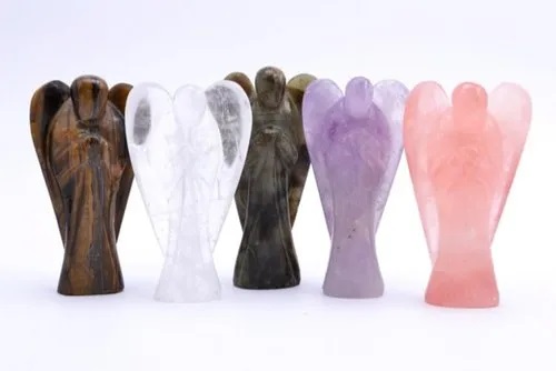 Multicolor Gemstone Angel Statue, Packaging Type : Packet