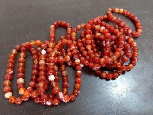 Orange Round Carnelian Beads
