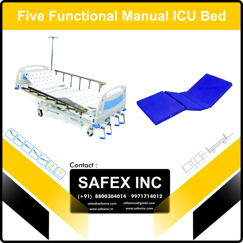 White Ractangular Metal Painted Icu. Bed, For Hospitals, Style : Modern ...