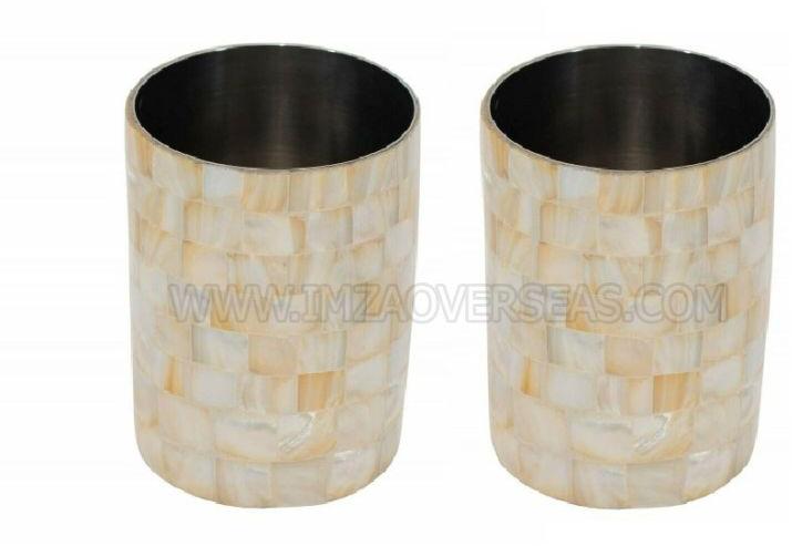 Metal Bone Inlay Toothbrush Holder, Feature : Attractive Design, Fine Finishing, High Quality, Shiny Look