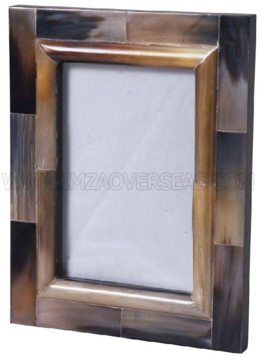 Imza Overseas Polished Horn Inlay Photo Frame, For Home Decor