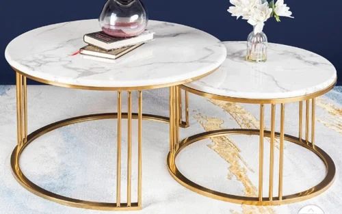 Home Fancy Marble Top Table, For Hotel, Restaurant, Feature : Water Proof, Washable, Unique Design