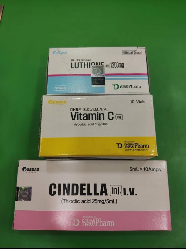 Cindella 1200mg Glutathione Injection, for Skin Whitening, Packaging Type : Box