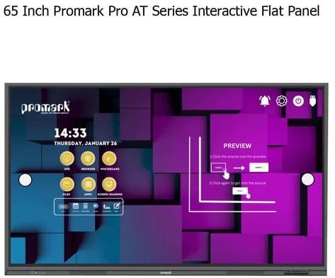 65 Inch Promark Pro AT Series Interactive Flat Panel