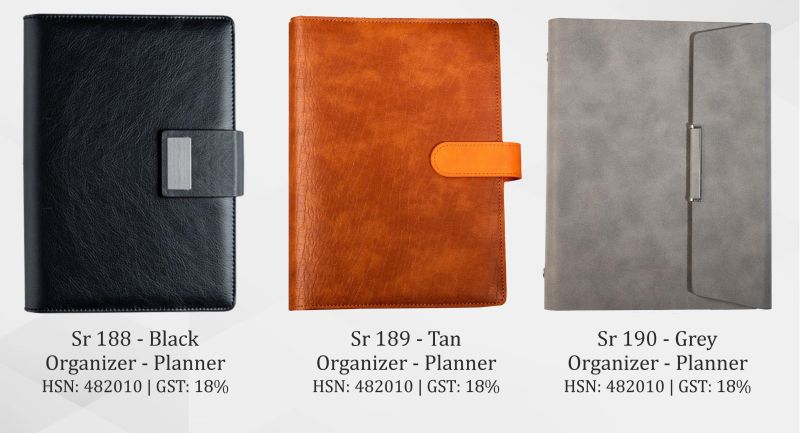 Leather Planer Diary, for Gifting, Personal, Size : Large, Medium, Small